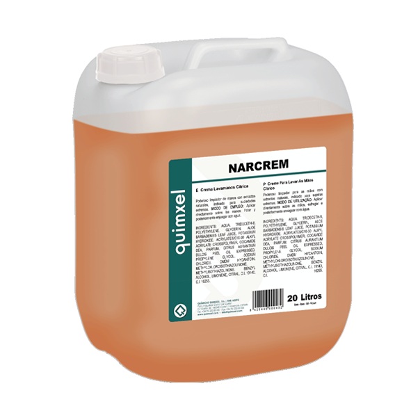 NARCREM. Crema lavamanos micropartículas naranja. Garrafa 20 L